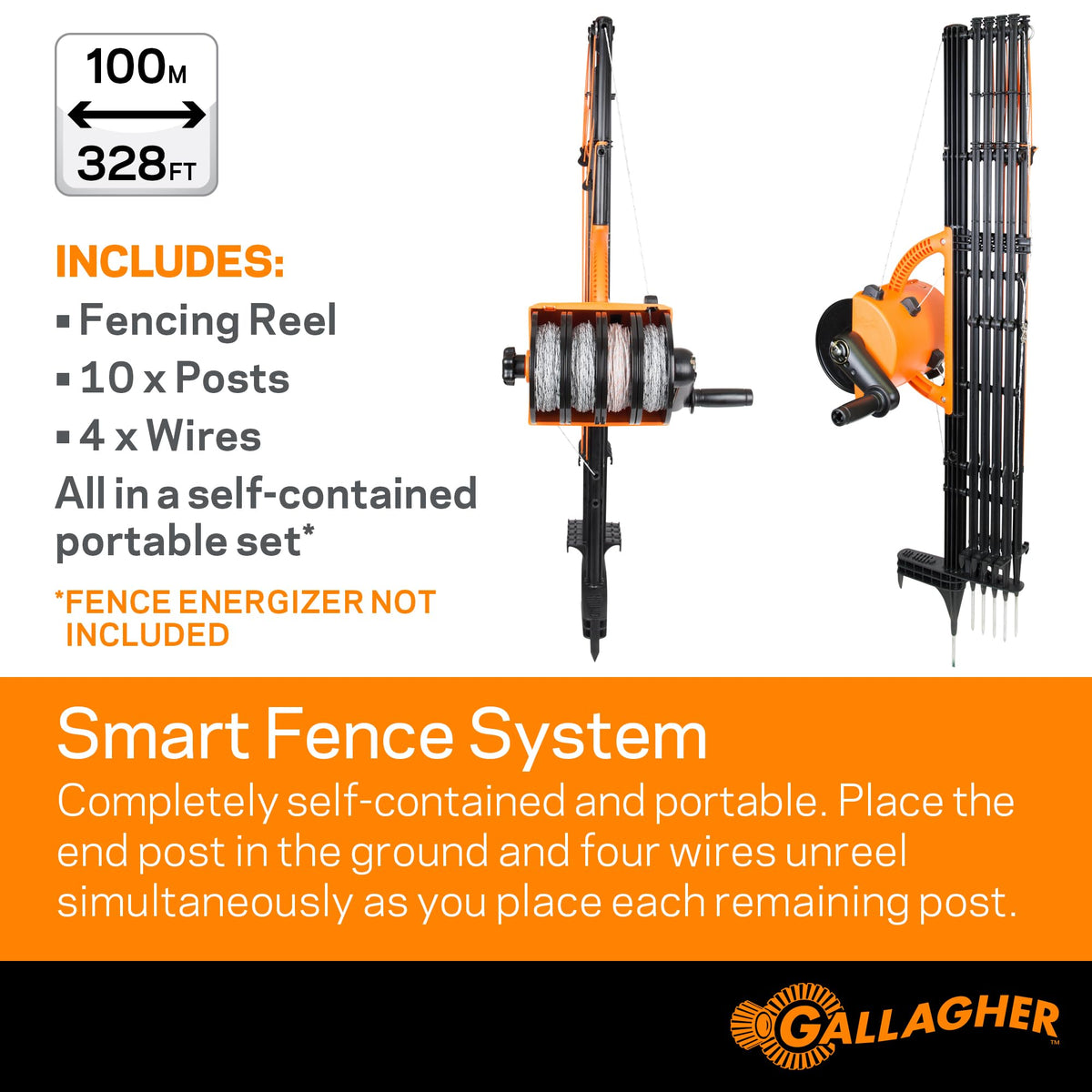 Gallagher Smart Fence 2 four-strand polywire shows secure seasonal fencing option.