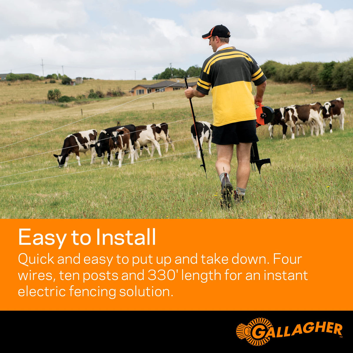 Gallagher Smart Fence 2 lightweight design supports easy transport between pastures.