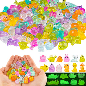 GALAOMA 200pcs multicolor glow ducks resin figures for magical night decor