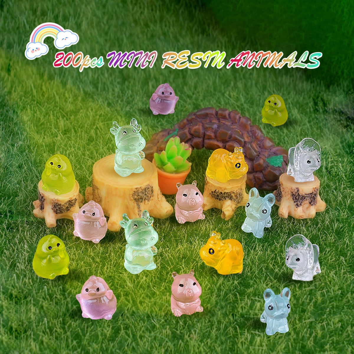 GALAOMA resin animal close-up showing vivid colors that stay bright