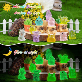 GALAOMA variety-pack resin animals including dogs, turtles, rabbits for creative fairy gardens