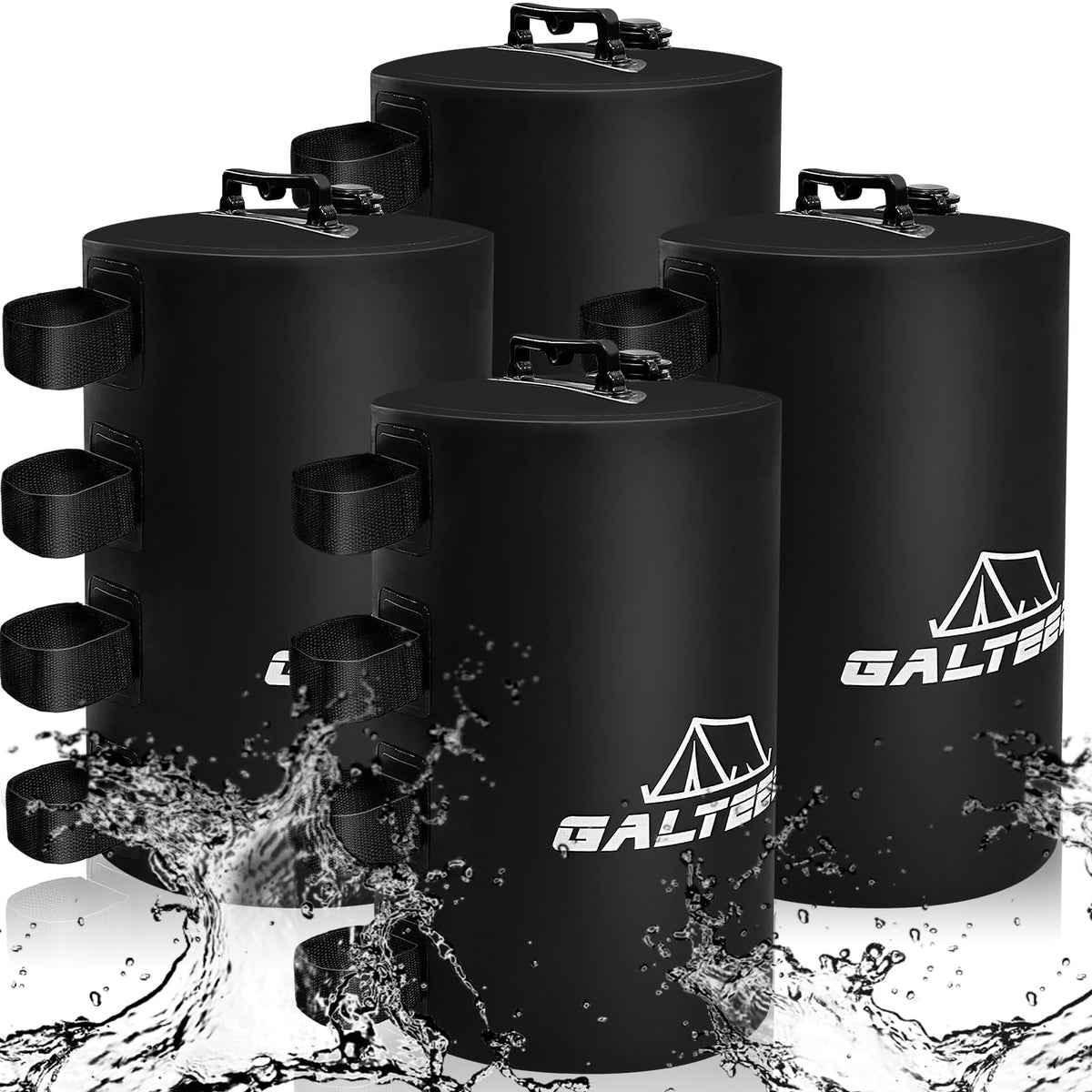 GALTEED Canopy Water Weight Bag 220L set provides wind stability for pop-up canopies.