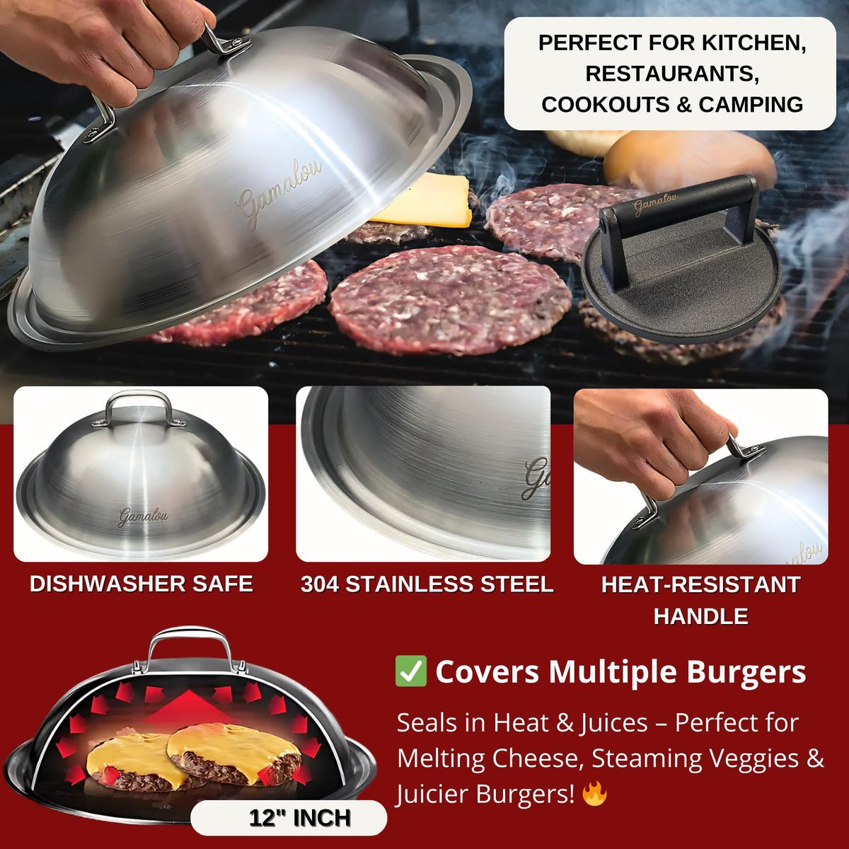 Gamalou 4.3-inch spatula handles high-heat flips with comfort