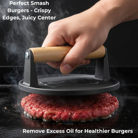 Gamalou XL spatula 6x5 inch lifts crusted burgers with ease.