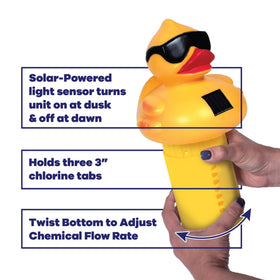Adjustable release ring on GAME Derby Duck for tailored chlorine levels