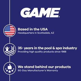 GAME durable chemical resistant construction withstands sun and splashes