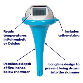 GAME shatter resistant pool thermometer with durable casing