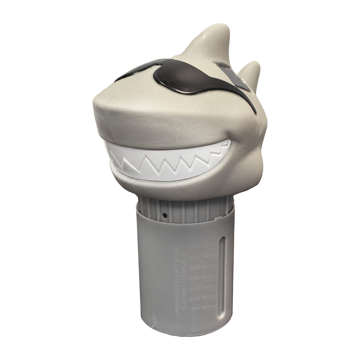 GAME solar light-up pool chlorinator shark design glows at dusk while distributing chlorine
