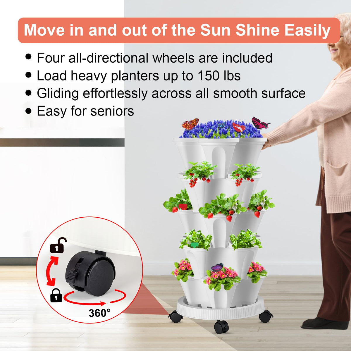 GameXcel bottom drainage holes promote healthy water flow and avoid soggy pots.