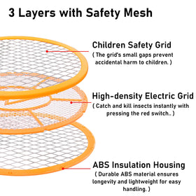 Anti-slip grip on GameXcel swatter for steady handling