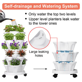 GameXcel stackable planter assembly shows efficient vertical space use.