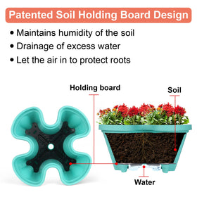 GameXcel vertical planter tower with 4 lockable wheels enables easy 360° mobility for indoor or outdoor use.