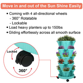 GameXcel vertical planter tower bottom drainage holes help prevent overwatering in potted plants.