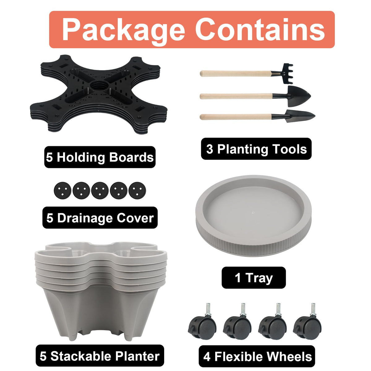GameXcel vertical planter kit with easy assembly