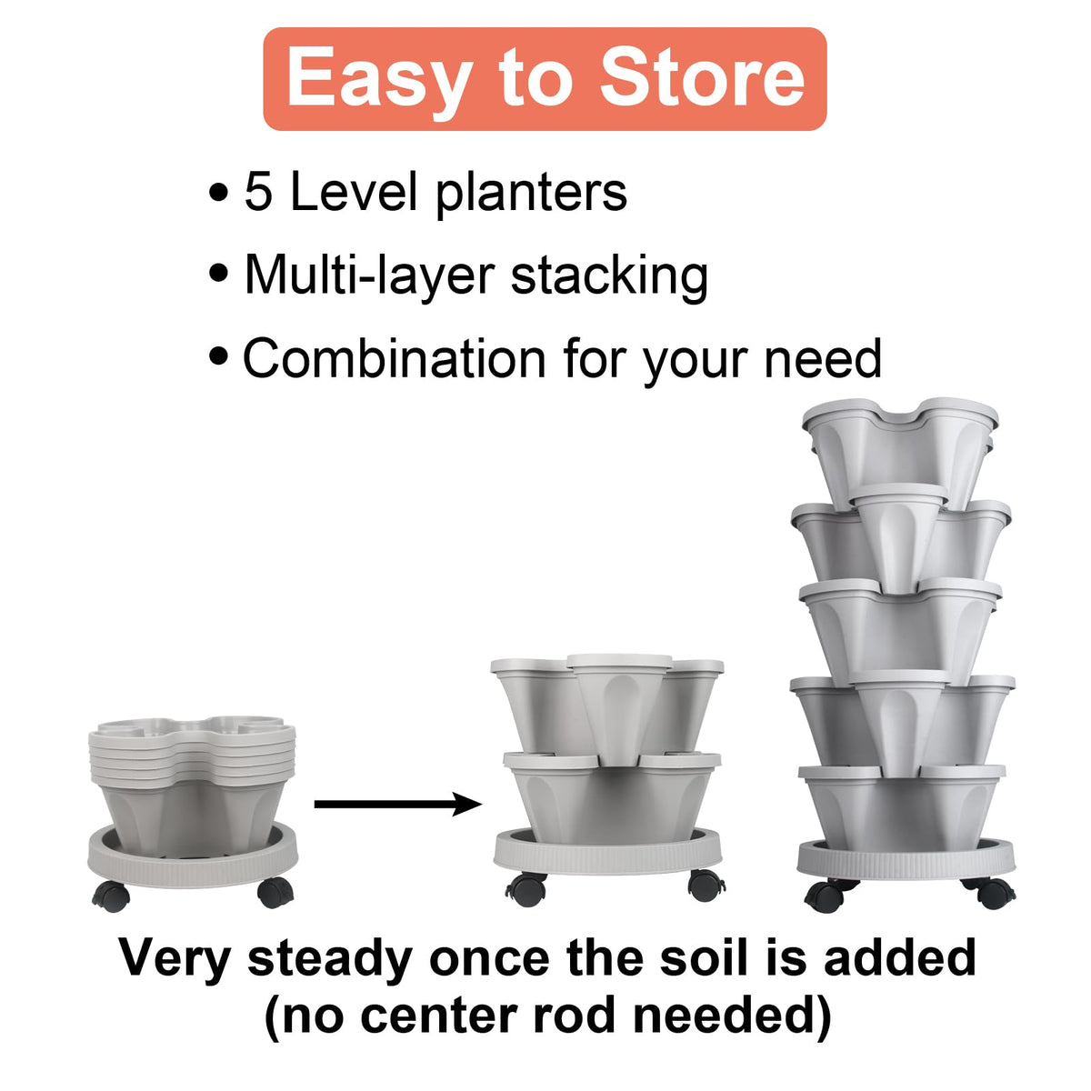 GameXcel planter tower for indoor and outdoor use