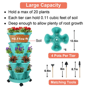 GameXcel vertical planter tower soil moisture board keeps soil slightly moist for healthy roots.