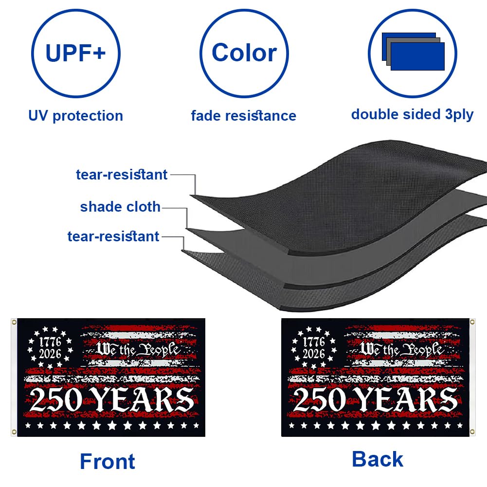 Gamiu heavy-duty polyester flag, weather-resistant for rain, wind, and sun.