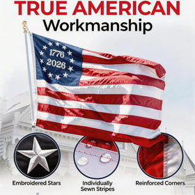 Gamiu outdoor-indoor flag display suitable for porches and classrooms