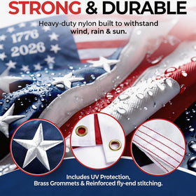 Gamiu Betsy Ross flag decor enhances patriotic porch or wall display