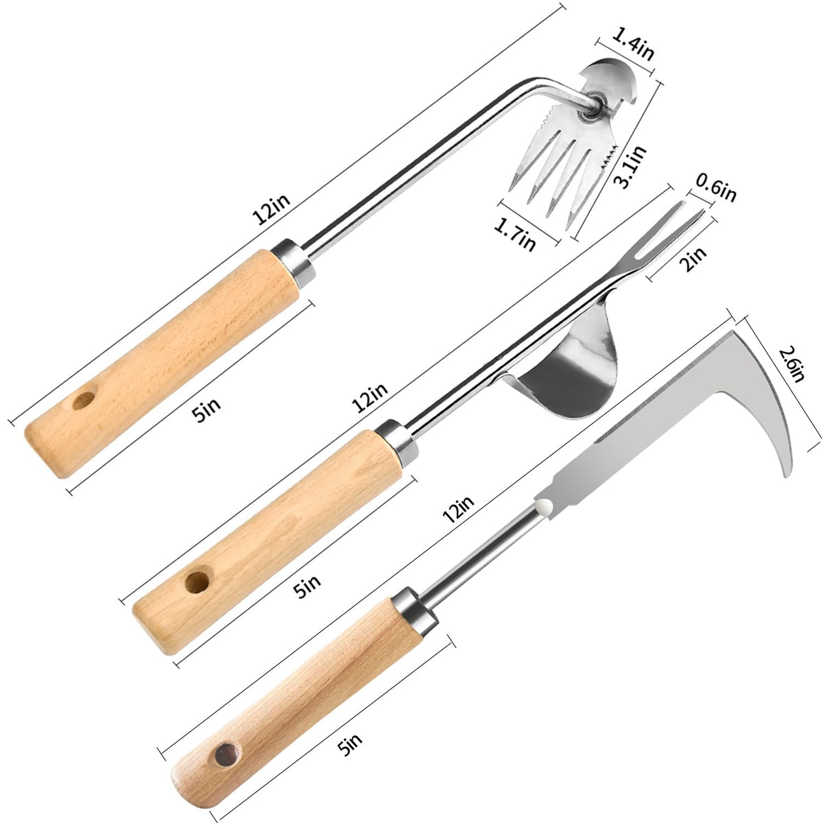 GANCHUN V-shape weeder delivers precise weed removal with minimal soil disruption.