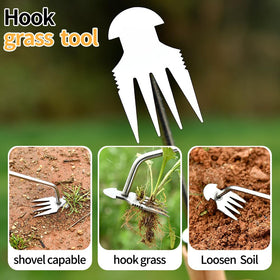 GANCHUN weed removal tool shown in a garden setting for farms.
