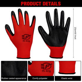 Gandeer breathable rubber-coated gloves provide a secure grip on tools