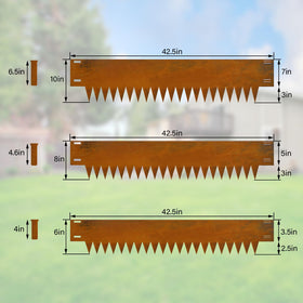 Ganeekiron durable metal edging suitable for lawns, patios, and trails.