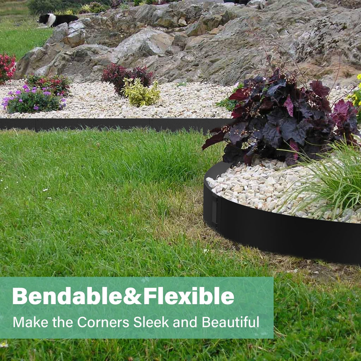Ganeekiron durable yard border edge stands up to weather for long-term use.