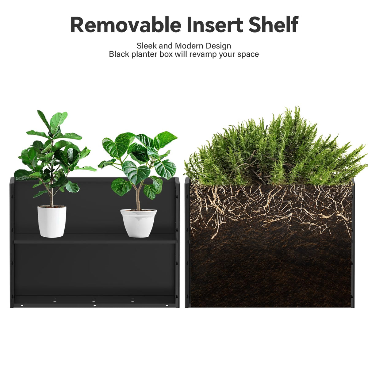Ganeekiron planter suitable for outdoor and indoor living spaces