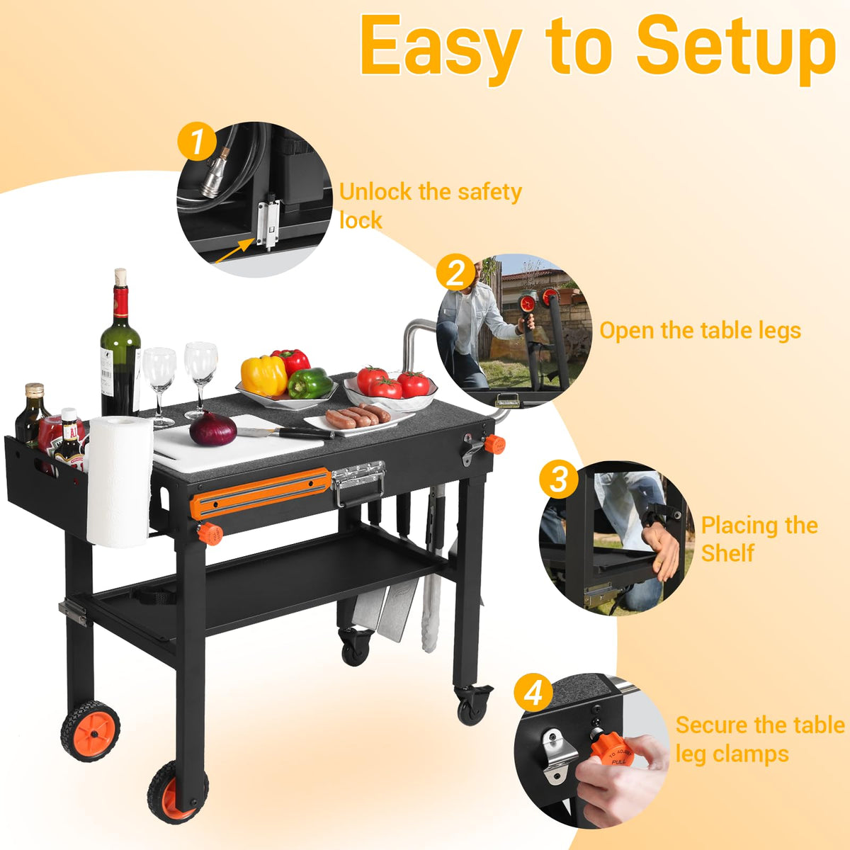 GANGSHELO compatible with Blackstone 17/22 in griddles for versatile setups.