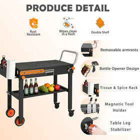 GANGSHELO four-wheel mobility with push handle for all terrains.