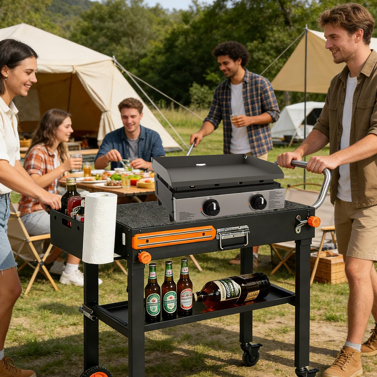 GANGSHELO storage accessories organize tools and condiments within arm's reach.