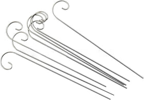 GANPUB plant label hooks in silver finish for planters and containers; rustproof.