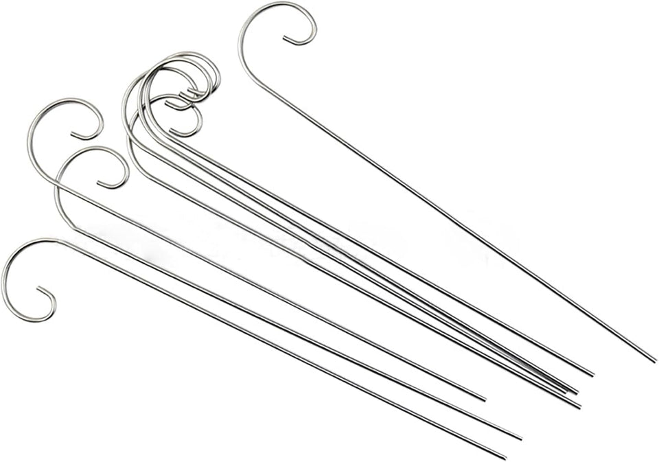 GANPUB plant label hooks in silver finish for planters and containers; rustproof.