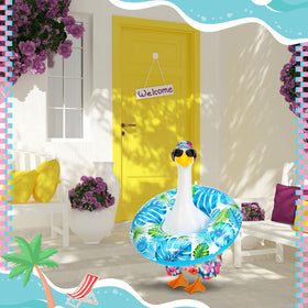 GANSHAYA luau-themed decoration turns garden into a fun summer party backdrop.