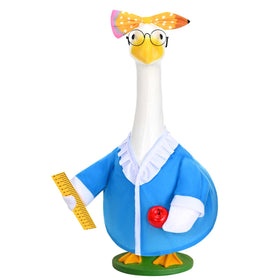 GANSHAYA teacher goose outfit on a 23-inch statue adds welcoming classroom vibes to the yard.