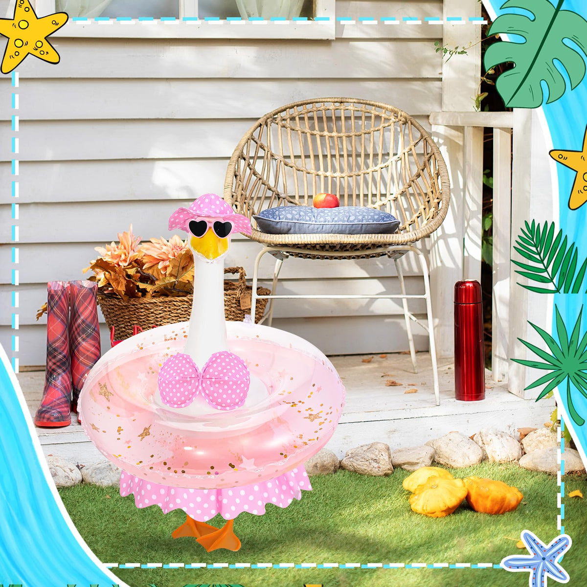 GANSHAYA versatile porch decor for garden parties and luaus.