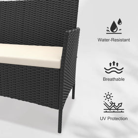 GAOMON patio set 4 pieces cushion-fabric closeup shows removable covers.