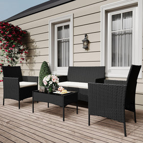 GAOMON patio set 4 pieces outdoor lounge area ready for poolside.