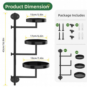 Gaoymsym three tier plant stand mounts securely for indoor or outdoor use.