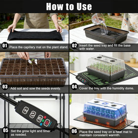 Gaprass gardening tools, gloves, and spray bottle for seed starting