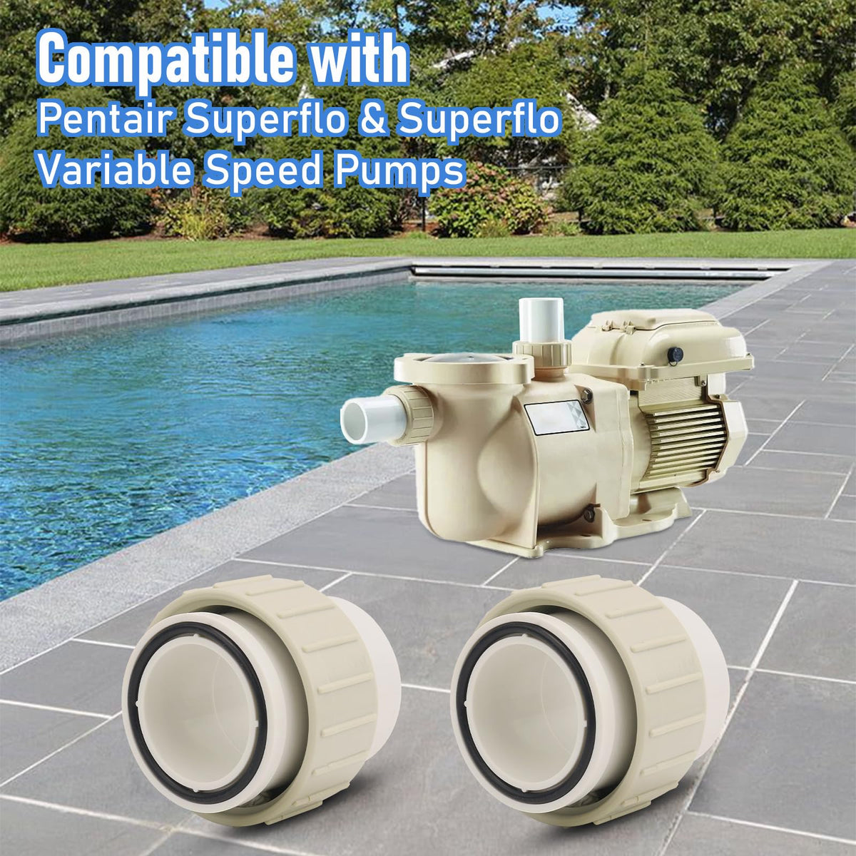 GAQUECY easy-install no-tools design speeds pool pump maintenance