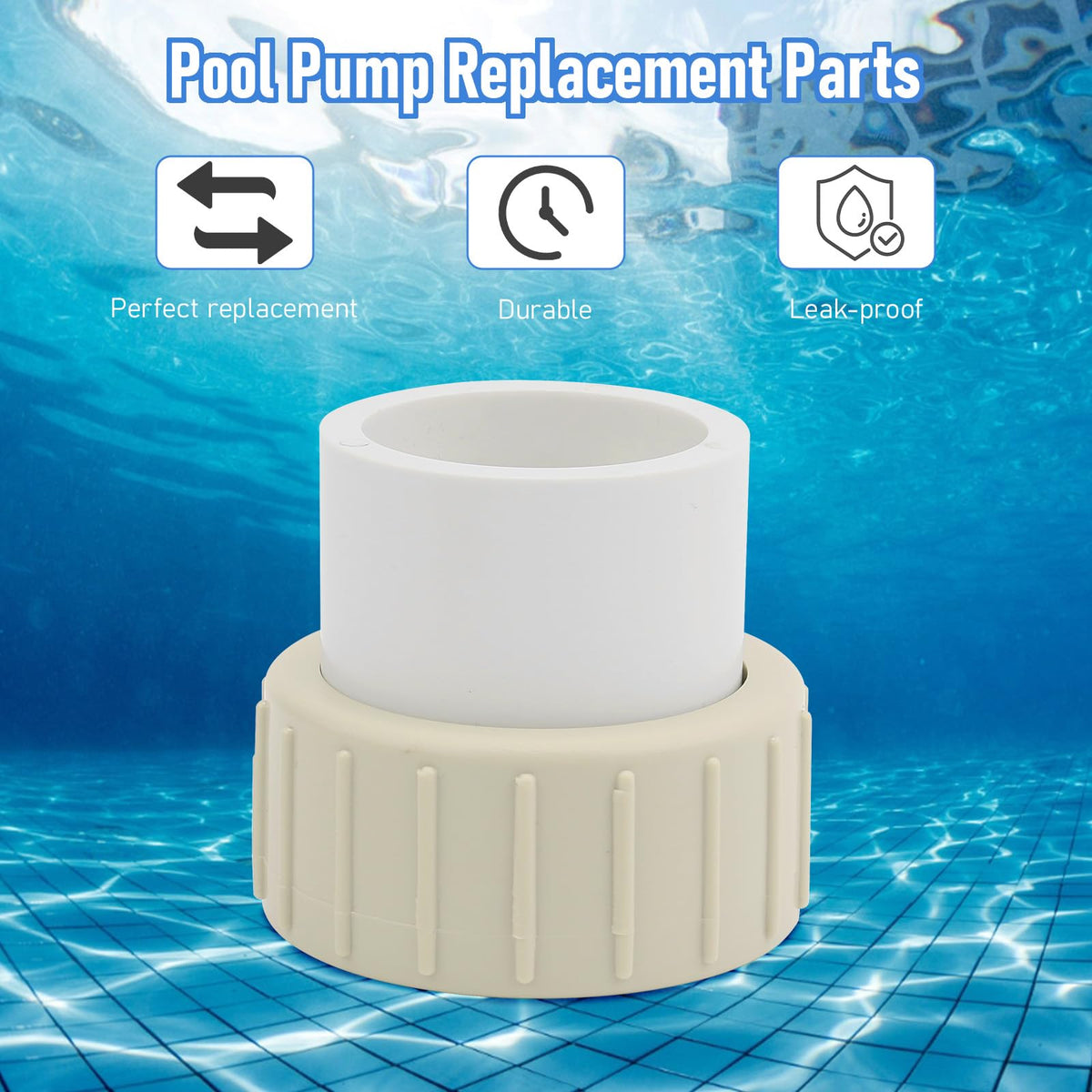 GAQUECY two-pack union kit for Pentair SuperFlo compatibility