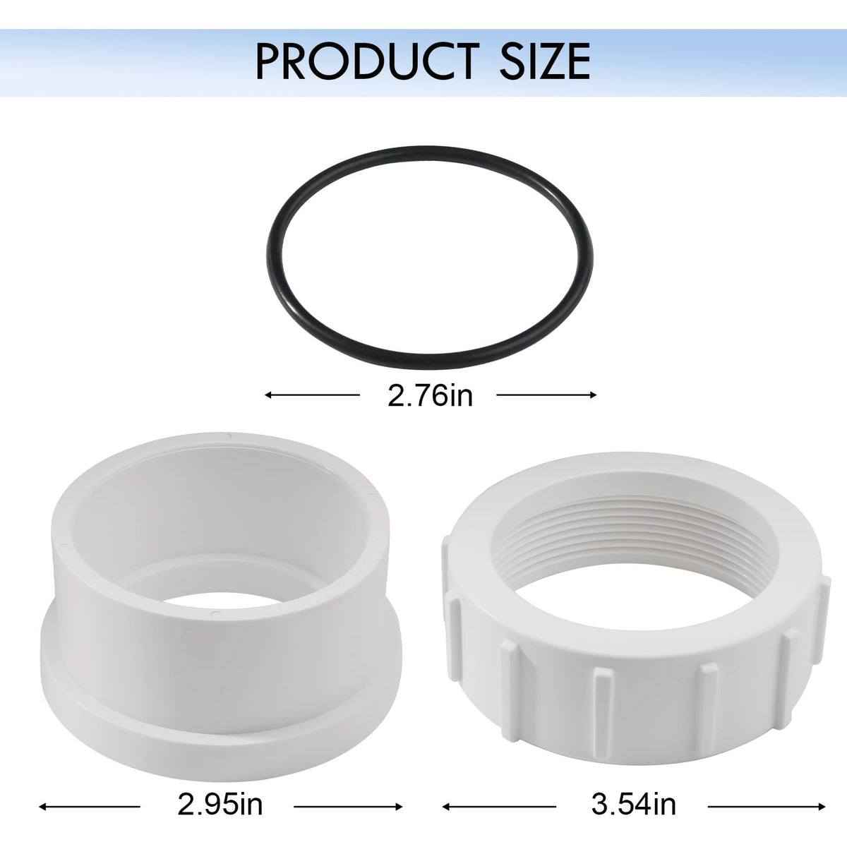 GAQUECY PKG188 nuts and O-rings for secure, leak-free connections.
