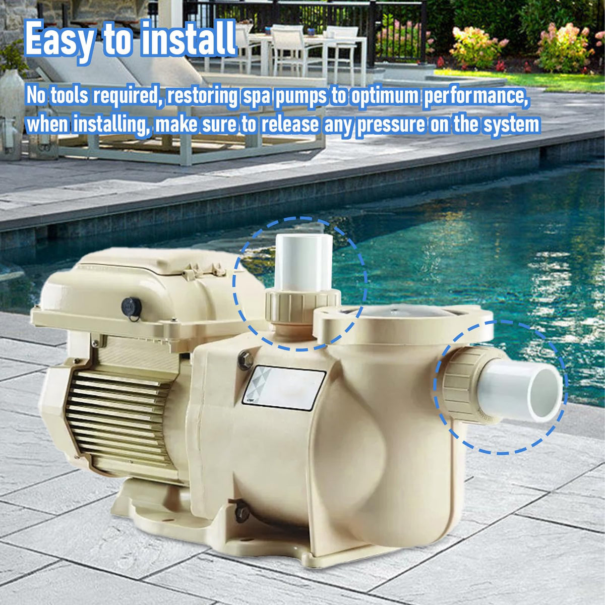 GAQUECY pool pump union fit works with Pentair SuperFlo systems
