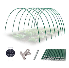 Garavigo garden hoops kit with 40 fiberglass rods for sturdy grow tunnels.