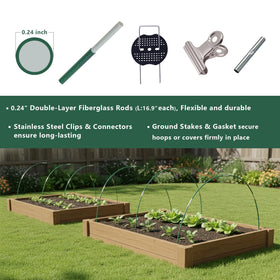 Garavigo connectors enable quick tool-free hoop assembly for adjustable structures.