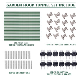 Garavigo ground stakes anchor hoops firmly into soil.