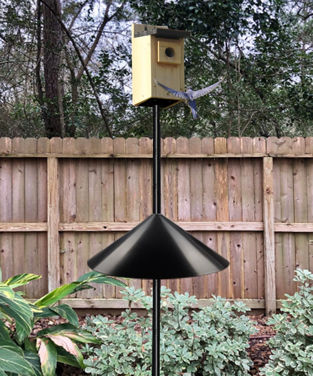Garbuildman backyard patio bird feeder pole elevates garden viewing