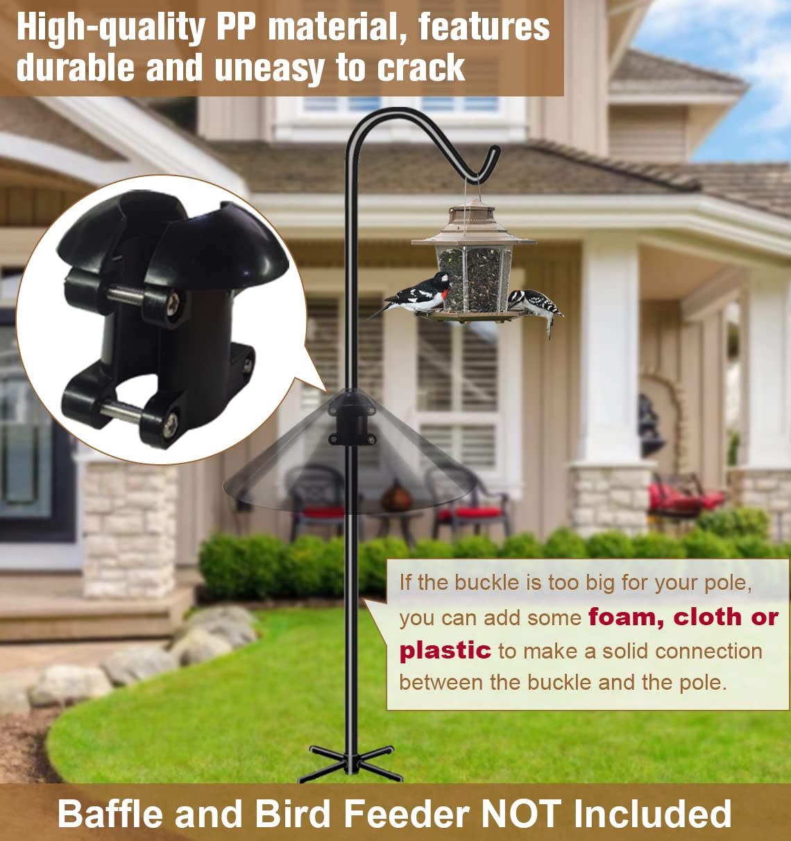 Garbuildman bird-feeder pole assembly simplifies installation and setup.